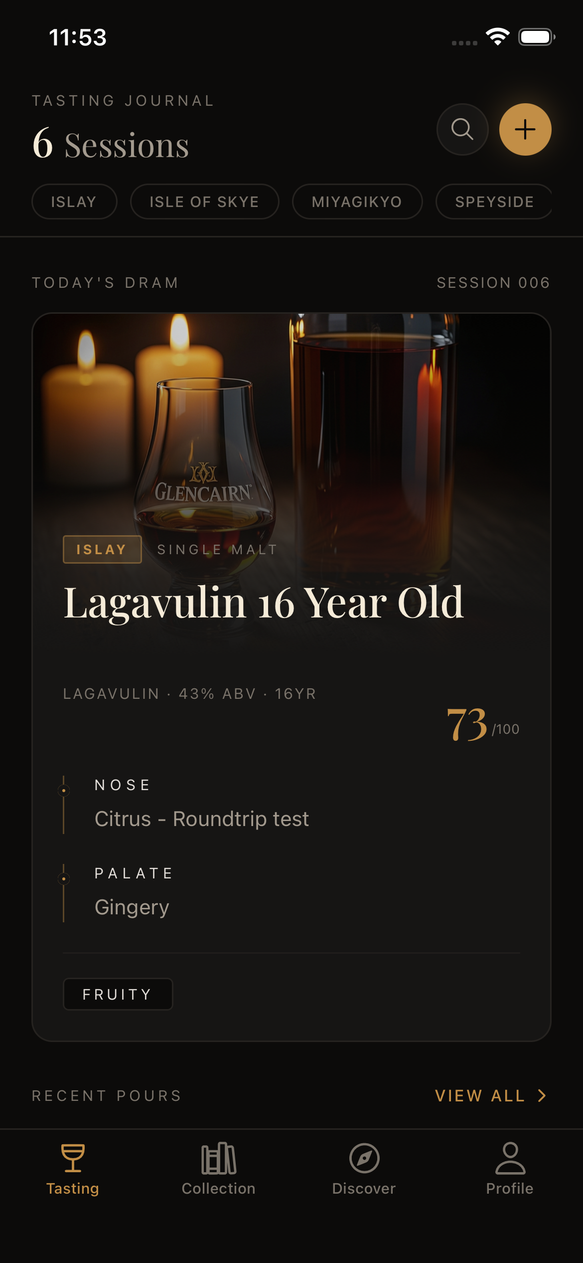 Whisky tasting journal — Accelgo's in-house flagship app